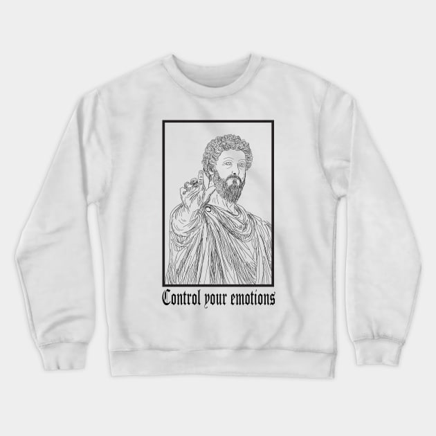 Stoicism Desing Marcus Aurelius - Stoic - Philosophy Crewneck Sweatshirt by Tanguarts
